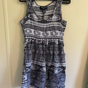 Black and white mini dress size small